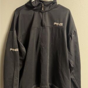 Ping Black Performance Jacket with Quarter-Zip and High Collar
